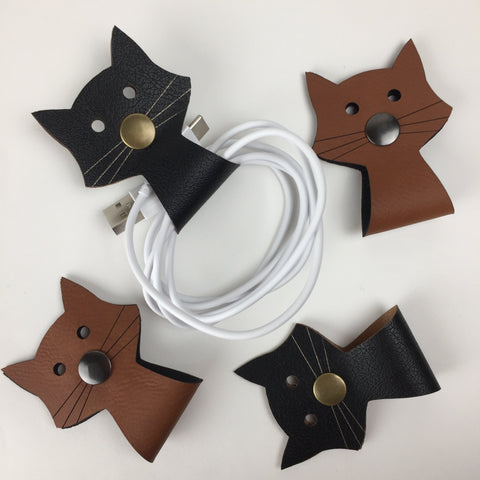 Cat - Cable Organizer - PU Leather