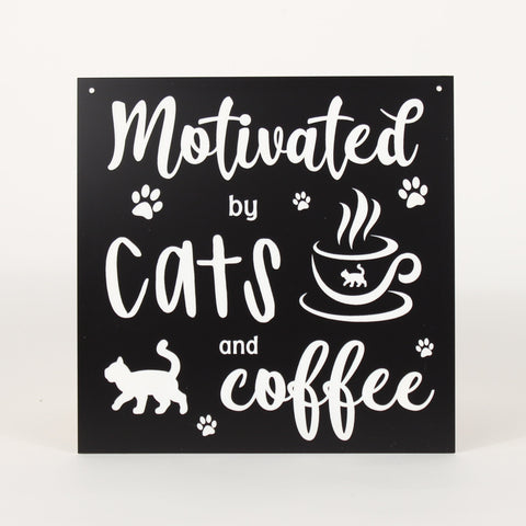 Cat - Signs - Motivated by Coffee