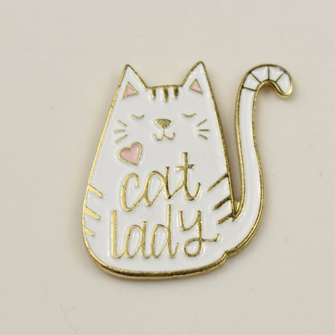 Cat - Lapel Pin - Cat Lady