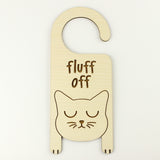Cat - Signs - Fluff Off Door
