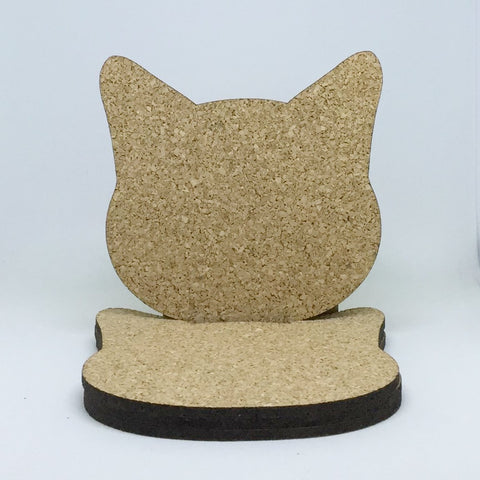 Cat - Cork Coasters - Cat Head