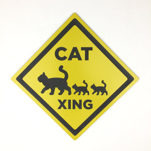 Cat - Signs - Cat Crossing Mom and Kittens