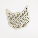 Cat - Square Cat Head - Flower of Life (small)