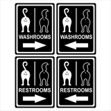 Cat - Signs - Washroom/Restroom Arrows